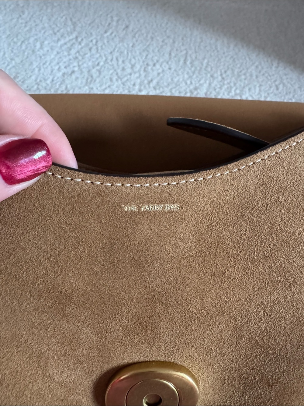Coach Chain Tabby Shoulder Bag Sand Suede - NWOT - Picture 5 of 8